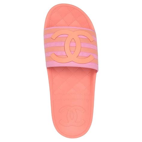 pink and orange chanel slides|Chanel sandals sale.